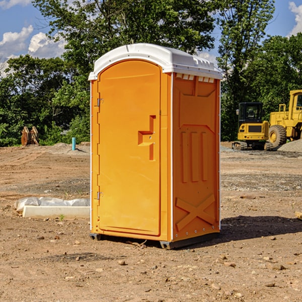 can i customize the exterior of the portable toilets with my event logo or branding in Rosamond Illinois